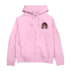 ソーメンズの巻髪少女アイコンカラー Zip Hoodie