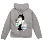 ほっかむねこ屋（アトリエほっかむ）のお買い物ねこ Zip Hoodie