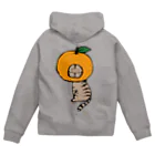 ほっかむねこ屋（アトリエほっかむ）のみかんかぶりねこ Zip Hoodie