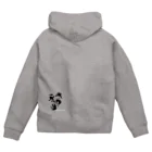 kurota227のねこ文字ハチワレジップパーカー Zip Hoodie