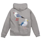 やちよ｜リアル鳥イラストのカモメじゃないよ Zip Hoodie