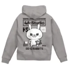 4A-Studio（よんえーすたじお）のドＳうさぎちゃん（クレイジーVer.） Zip Hoodie