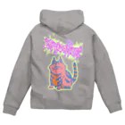 ねこのLAPHCONESSのパステルおすわりラフ子ネス Zip Hoodie