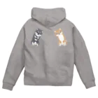 真希ナルセ（マキナル）のI LOVE MY DOG（赤柴・黒柴） Zip Hoodie