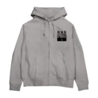 QUQU_WORKSのノーミュージックノーライフ ビッグマフデザイン ブラック Zip Hoodie