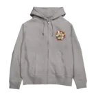 猫のきぬくんのお店の美味しそうなリースにゃん Zip Hoodie