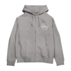 WP ZoomUPをささえる会のWP ZoomUP シンプル 白ロゴ Zip Hoodie