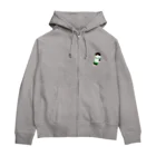 SUIMINグッズのお店の【小】緑のビキニのねこ Zip Hoodie