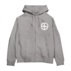 戦国神社 -戦国グッズ専門店-の島津義弘/丸に十文字/ホワイト Zip Hoodie