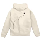 イラスト MONYAAT のバックプリント カップイン ゴルフTシャツ Zip Hoodie