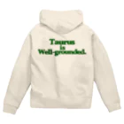 宇宙の真理ナビゲーターSunsCrystal's Shopの【牡牛座】Taurus is well-grounded(地に足の着いた牡牛座) Zip Hoodie