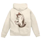 気まぐれ屋(のりきち)のなでるがよい　ハチワレ Zip Hoodie