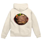 メシテロタイプ（飯テロTシャツブランド）の1ポンドステーキ Zip Hoodie