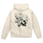 nanaqsaのLily Skull [White] ジップパーカー