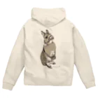 ヒラノマキコの【バックプリントのみ】2019.11月うさぎ Zip Hoodie