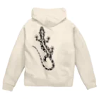 ツバメ堂のとかげちょろり(上向き） Zip Hoodie