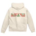 Prism coffee beanの【ラテアート】レイヤーラテアート/レッドグリーン2 Zip Hoodie