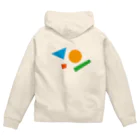 うさぎちゃんアイランドの幾何学模様ロゴ カラフルver. Zip Hoodie