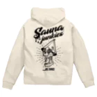 SAUNA JUNKIES | サウナジャンキーズのメルティー・スカル（黒プリント） Zip Hoodie