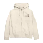 ぬんぬんの部屋のお散歩 〜モコと三つ編みちゃん〜 Zip Hoodie