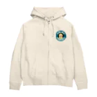 イエローロンパースのめめたん　ロゴ（ブルー） Zip Hoodie