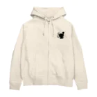 D-Oしょっぷのデスクおさむらい　モノクロ Zip Hoodie