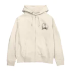 CHIMNEY雑貨店のDAY OFFななしのおばけちゃん[mono] Zip Hoodie