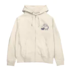 イラスト MONYAAT の**いつも見ているポメラニアンA Zip Hoodie