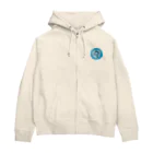 水色プリントのうなうな！うなキッズ！！ Zip Hoodie