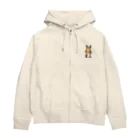 葉月あさこ(風椋)＠癒しの書【公式】のうさぎ ネザーランドドワーフ オレンジ Zip Hoodie