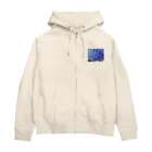 栗坊屋のパウダーブルーが泳ぐ海 Zip Hoodie