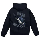 ミナミコアリクイ【のの】の【バックプリント】道を開けな【バショウカジキ】 Zip Hoodie