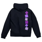 つきしょっぷの紫色の四角形 Zip Hoodie