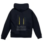 ||: 音野スミカ 🦌 音楽雑貨店の新着✴︎【Soprano & Sopranino Sax】  ジップパーカー暗 Zip Hoodie