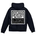 東京急行Tokyo ExpressのSTAY 100 METERS BACK！！！ Zip Hoodie