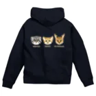 すとろべりーガムFactoryの野生のにゃん3匹 Zip Hoodie