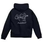 サメ わりとおもいのビールとエビフライとサメ 白線Ver. Zip Hoodie