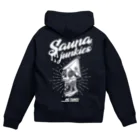 SAUNA JUNKIES | サウナジャンキーズのメルティー・スカル（白プリント） Zip Hoodie