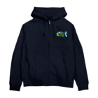 motchie's Shopのグリーンネオンくん Zip Hoodie