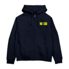 リジット・モータースポーツのRIGID透過黄ロゴ Zip Hoodie