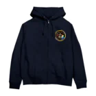 ほほらら工房 SUZURI支店の清酒小桜黒 Zip Hoodie