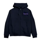 くりたろうのサウナ  ミリタリーステンシル風  ネイビー   Zip Hoodie