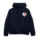 お花の双葉のはーとローズ Zip Hoodie