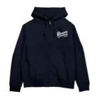 SAUNA JUNKIES | サウナジャンキーズのメルティー・スカル（白プリント） Zip Hoodie