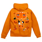 LittleLoroのTHE GREAT PUMPKIN カボチャ大王のお出まし アデリーペンギン オカメインコ Zip Hoodie