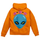 LalaHangeulの외계인(宇宙人) ハングルデザイン Zip Hoodie