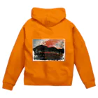 010pastaの湖畔の夕日 Zip Hoodie