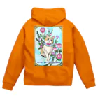 Ａｔｅｌｉｅｒ　Ｈｅｕｒｅｕｘの春の花々と猫　Fiori di Primavera Ⅰ Zip Hoodie