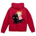 ユタカのてでべびちゃんショップのネコモドキとてでべびちゃん Zip Hoodie