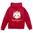 旅猫王子れぉにゃん👑😼公式(レイラ・ゆーし。)の顔だけ　表裏デザイン　黄色ロゴ Zip Hoodie